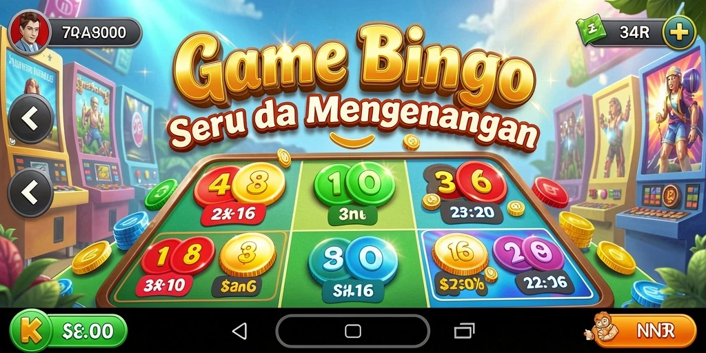 Tampilan menarik dari gameplay Bingo di 34R.