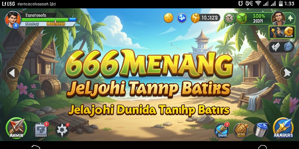Tangkapan layar gameplay dari dunia terbuka 666MENANG.