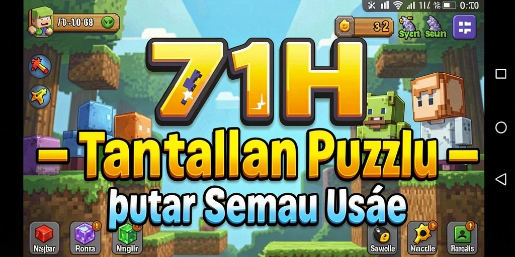 Tampilan dinamis gameplay Puzzle 71H yang menarik.