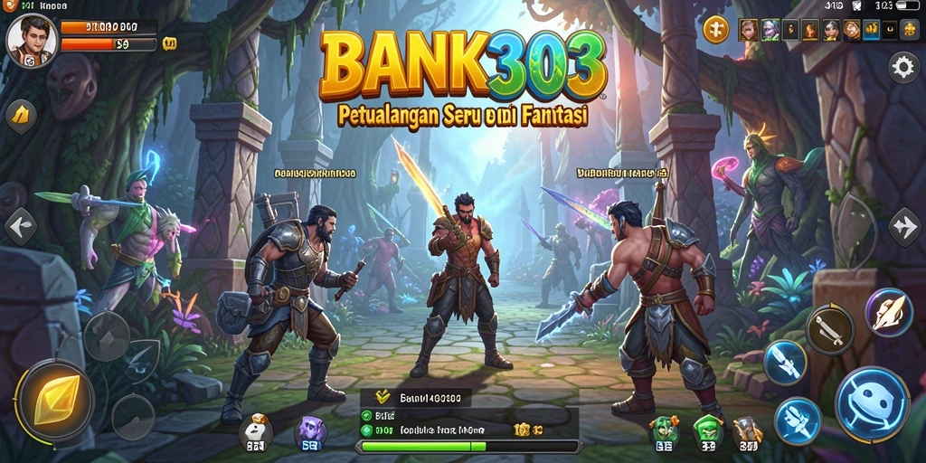 Screenshot menampilkan petualangan mendebarkan dalam dunia BANK303.
