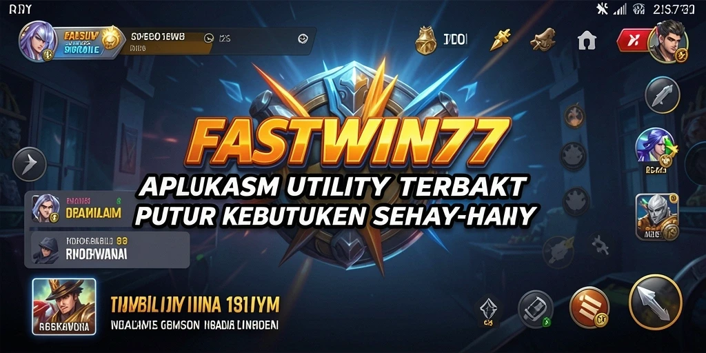 Tampilan antarmuka FASTWIN77 yang sederhana dan fungsional.