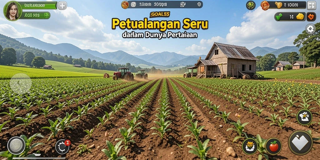 Tampilan gameplay seru di dunia pertanian GOAL55.