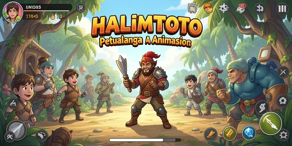 Tampilan gameplay yang menakjubkan dalam HALIMTOTO dengan karakter anime favorit.