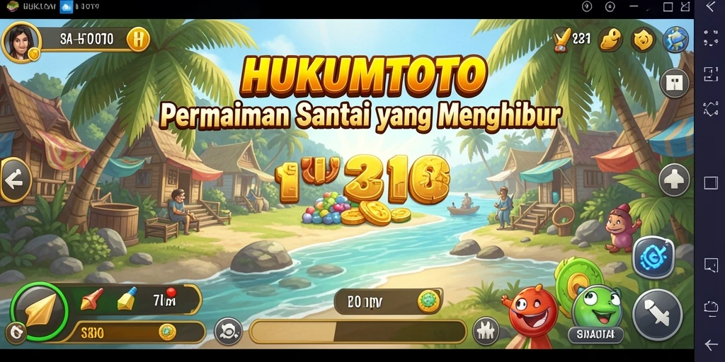 Tangkapan layar gameplay HUKUMTOTO yang menyenangkan dan penuh warna.
