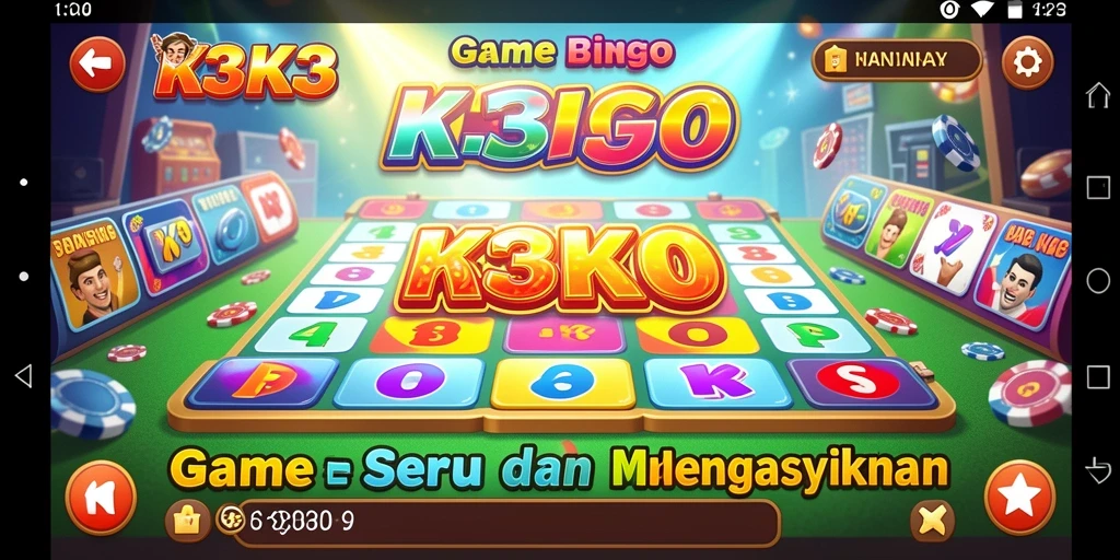 Screenshot gameplay K3K3 menampilkan keseruan bermain Bingo.