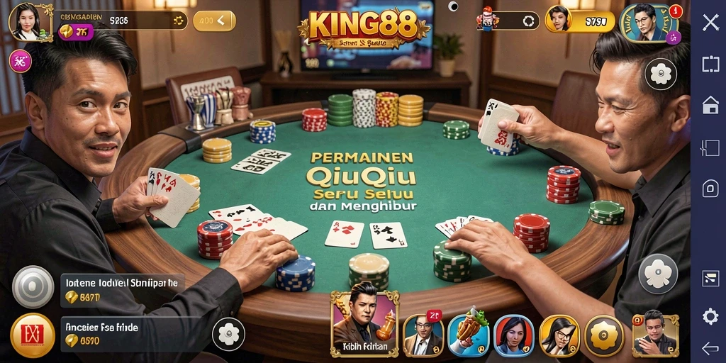 Tampilan gameplay QiuQiu yang mengasyikkan dan penuh strategi.