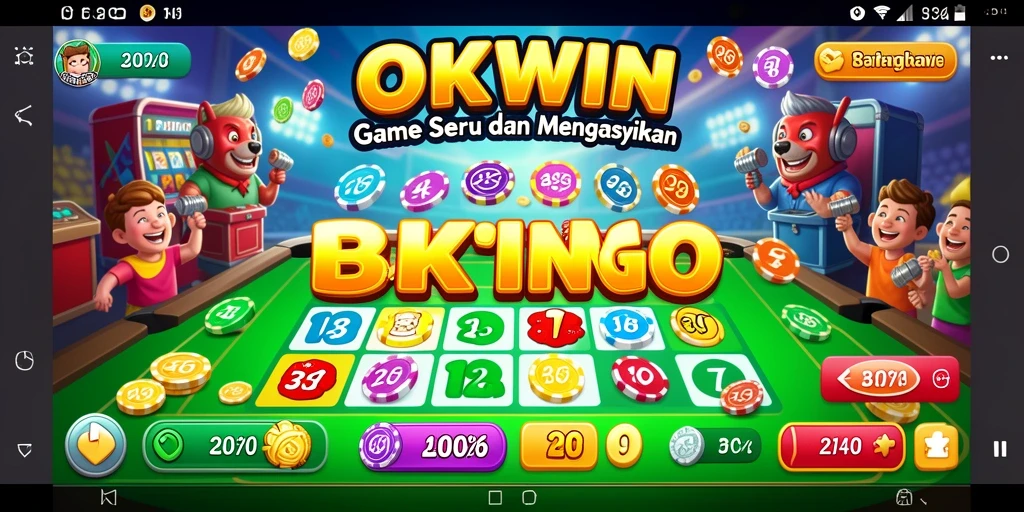 Screenshot OKWIN menampilkan aksi seru permainan Bingo yang mengasyikkan.