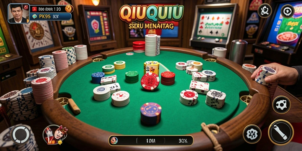 Tampilan gameplay QiuQiu yang seru di PK95.
