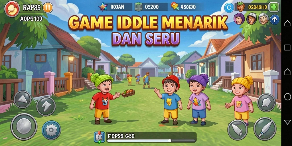 Tampilan gameplay seru dalam RAP89 yang penuh warna.