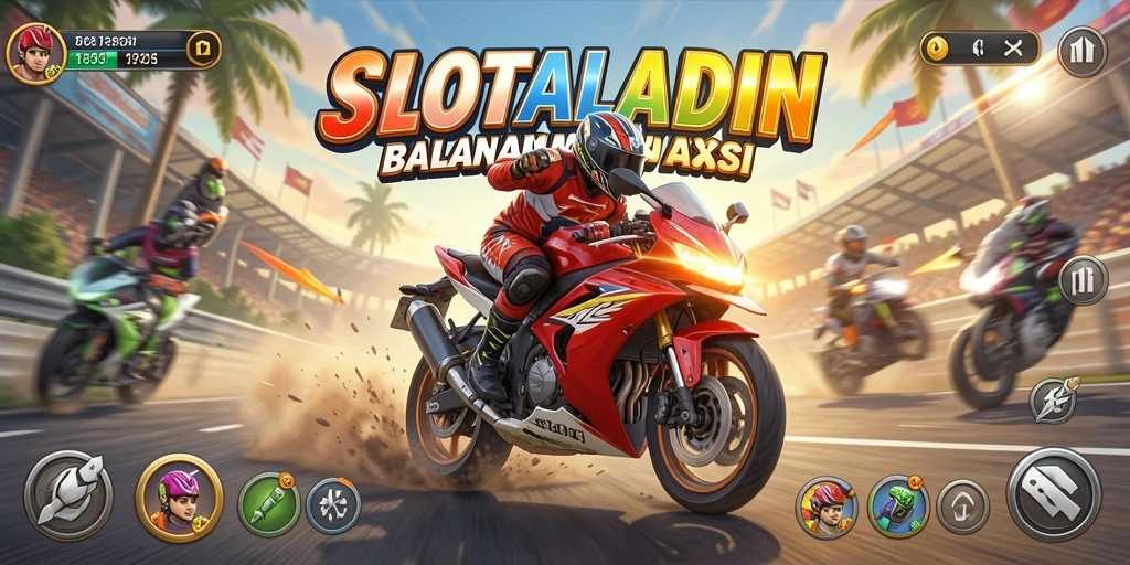 Gameplay seru balapan motor di SLOTALADIN.