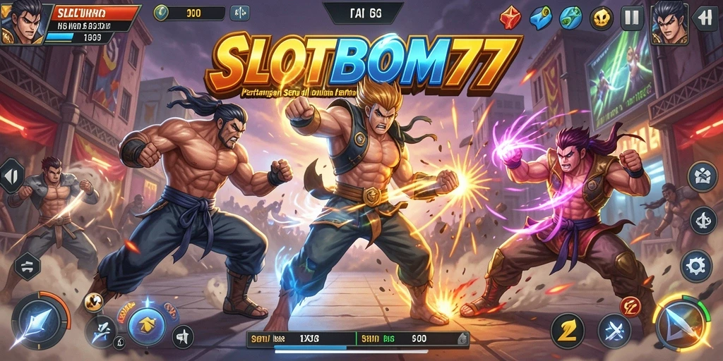 Tampilan gameplay SLOTBOM77 yang seru dan penuh aksi dalam pertarungan Fighting.