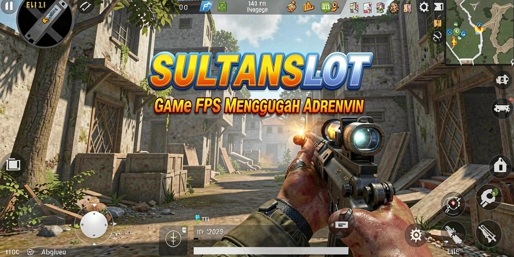 Tampilan gameplay SULTANSLOT yang mendebarkan dalam aksi FPS.
